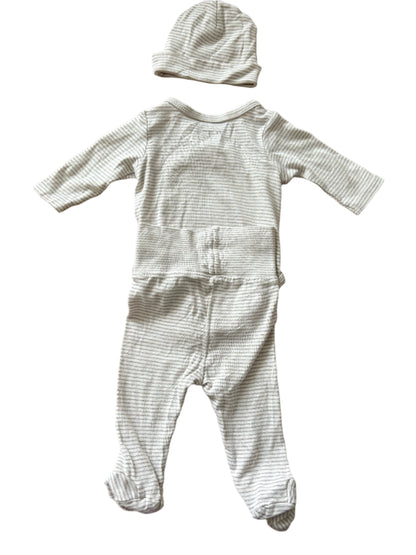 3-Piece Bodysuit and Trousers Set - Size 50 (0-1M)