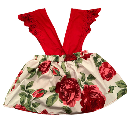Zomerjurk met bloemenmotief - maat 86 (12-18M)