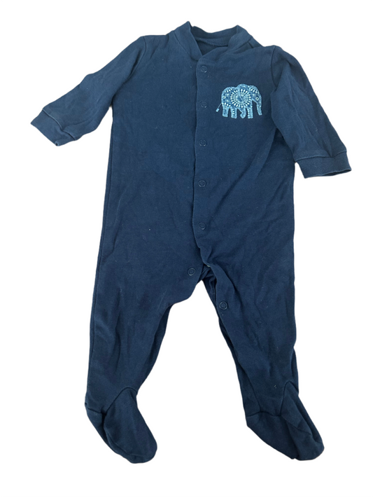Navy Blue Onesie with Indian Elephant - size 62 (3-6M)