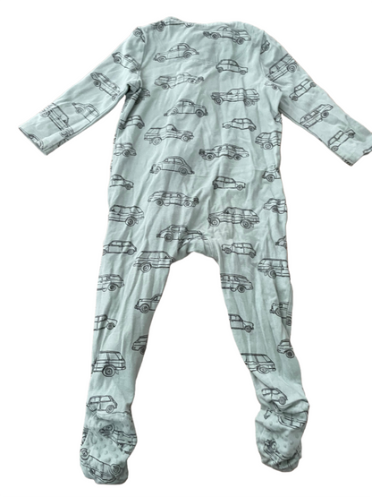 Groene auto Onesie - maat 74-80 (6-12M)