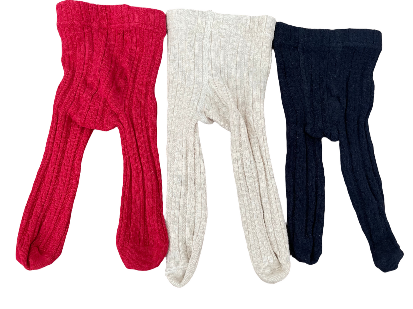 3 pairs of tights - 50 - 62 (0-3M)