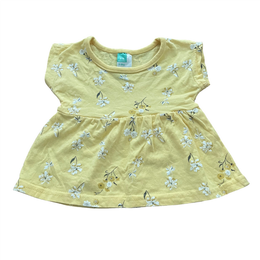 Gele jurk - maat 62 - 68 (3-6M)