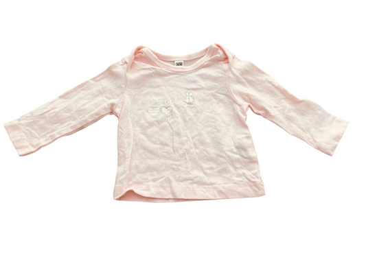 Shirt met lange mouwen - maat 50 - 56 (0-2M)