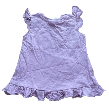 Kort mouw paars t-shirt - maat 80 (9-12M)