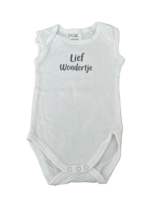Mouwloze romper - maat 50-56 (0-2M)