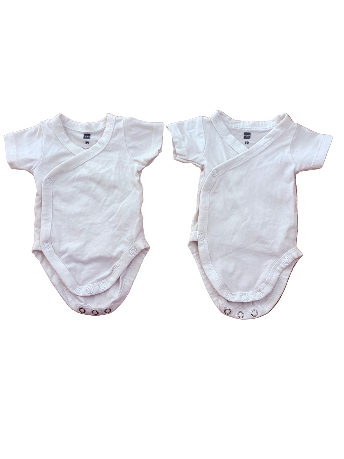 Set of Two Rompers - Size 50 (Newborn-1M)