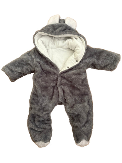 Teddy Onesie - Size 50/60 (0-3M)