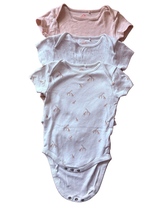 Set of 3 Short-Sleeve Rompers - Size 92 (18-24M)