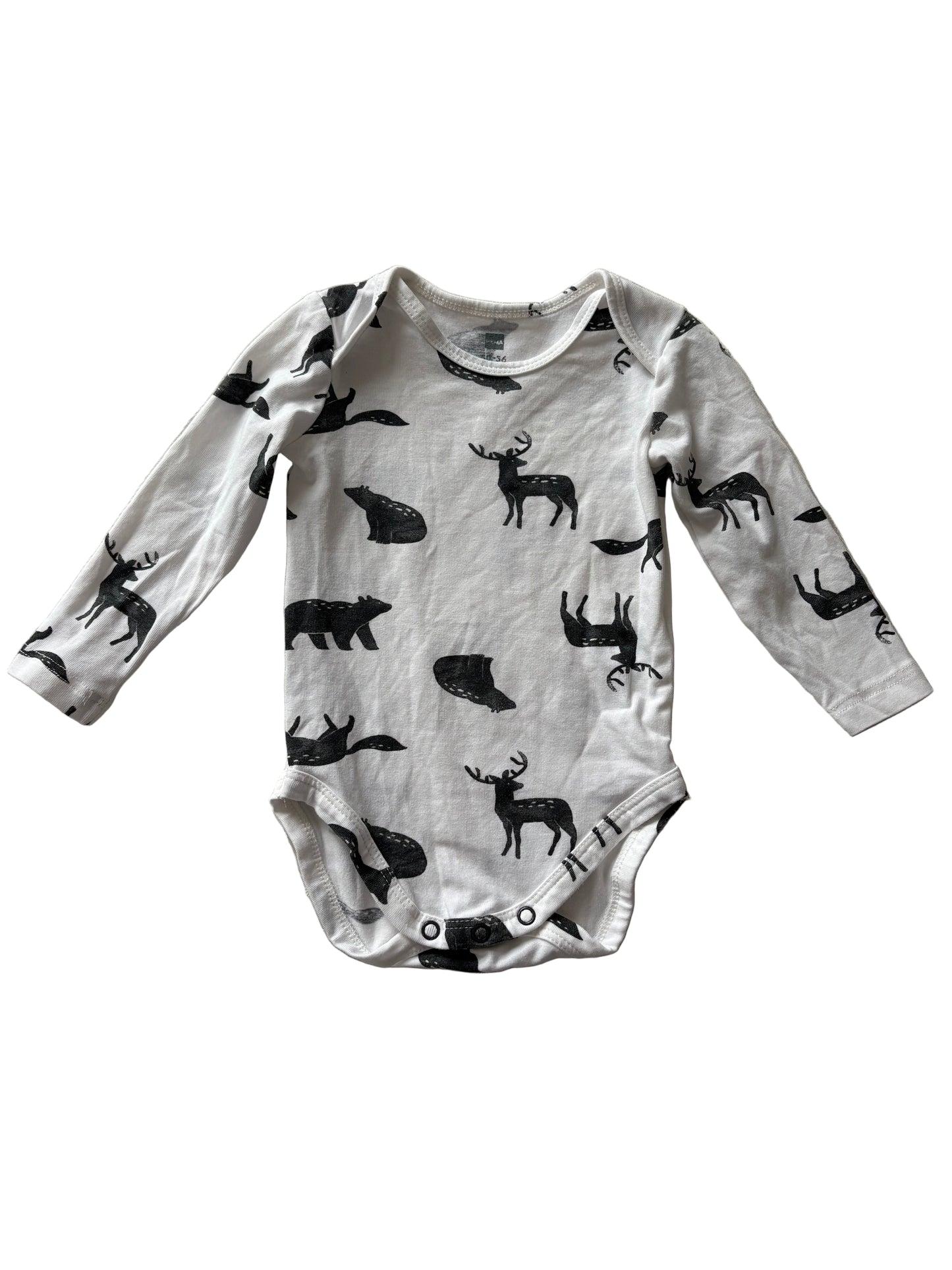 Long-Sleeve Romper - Size 50/56 (0-2M)