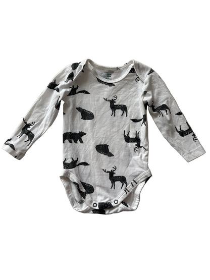 Long-Sleeve Romper - Size 50/56 (0-2M)