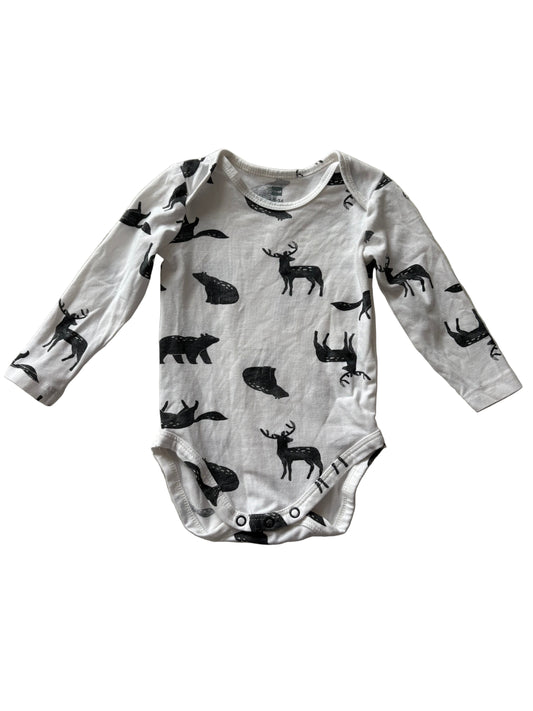 Long-Sleeve Romper - Size 50/56 (0-2M)