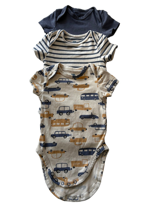 Set of 3 Rompers - Size 62/68 (2-6M)