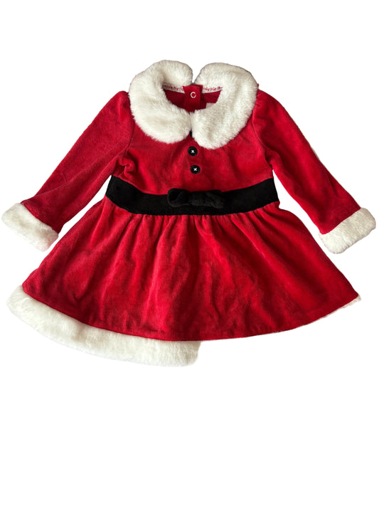 Long-Sleeve Christmas Dress - Size 80 (9-12M)