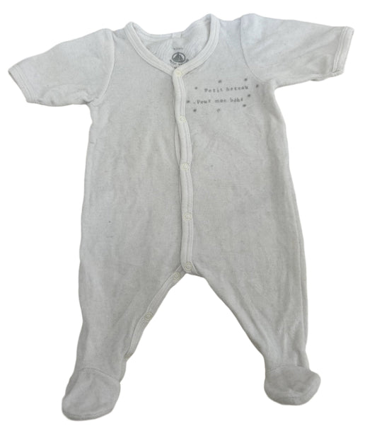 Pyjama met korte mouwen van fluweel voor baby's - Maat 50 (pasgeboren)