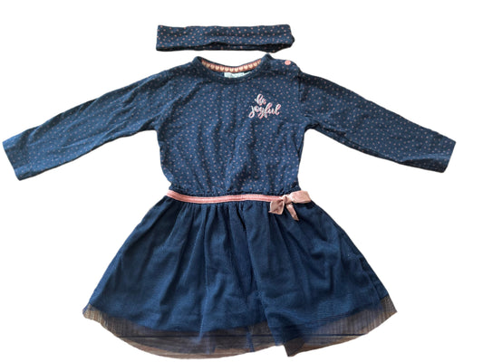 Lange mouw feestjurk - Maat 80 (9-12M)