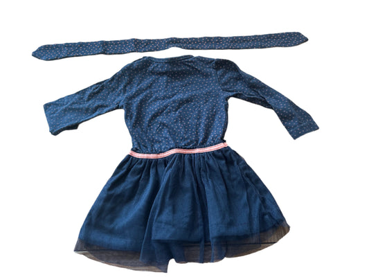 Lange mouw feestjurk - Maat 80 (9-12M)