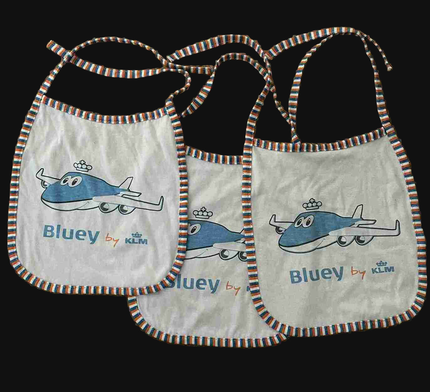 KLM flying bluey bibs