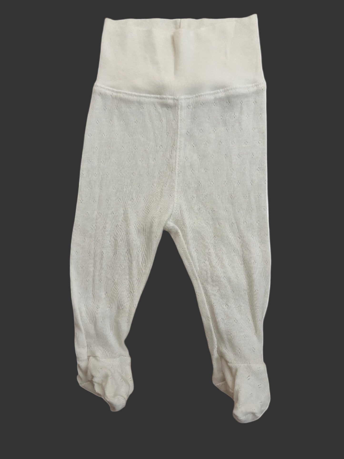 White baby leggings front