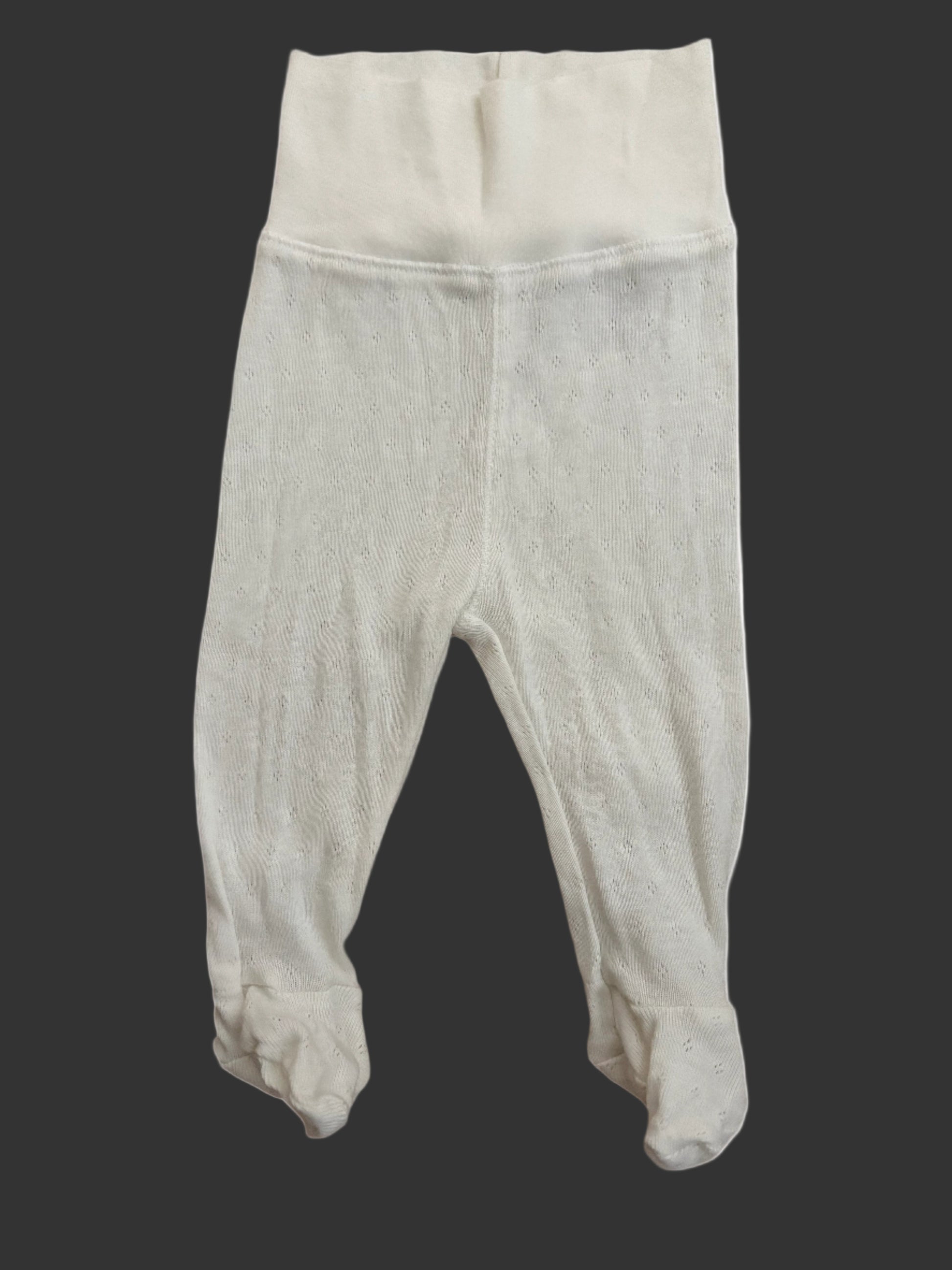 White baby leggings front
