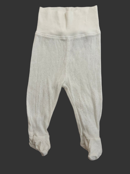 White baby leggings front