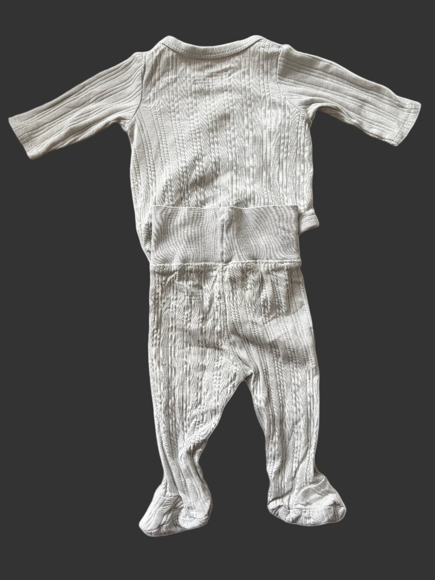 striped baby onesie back