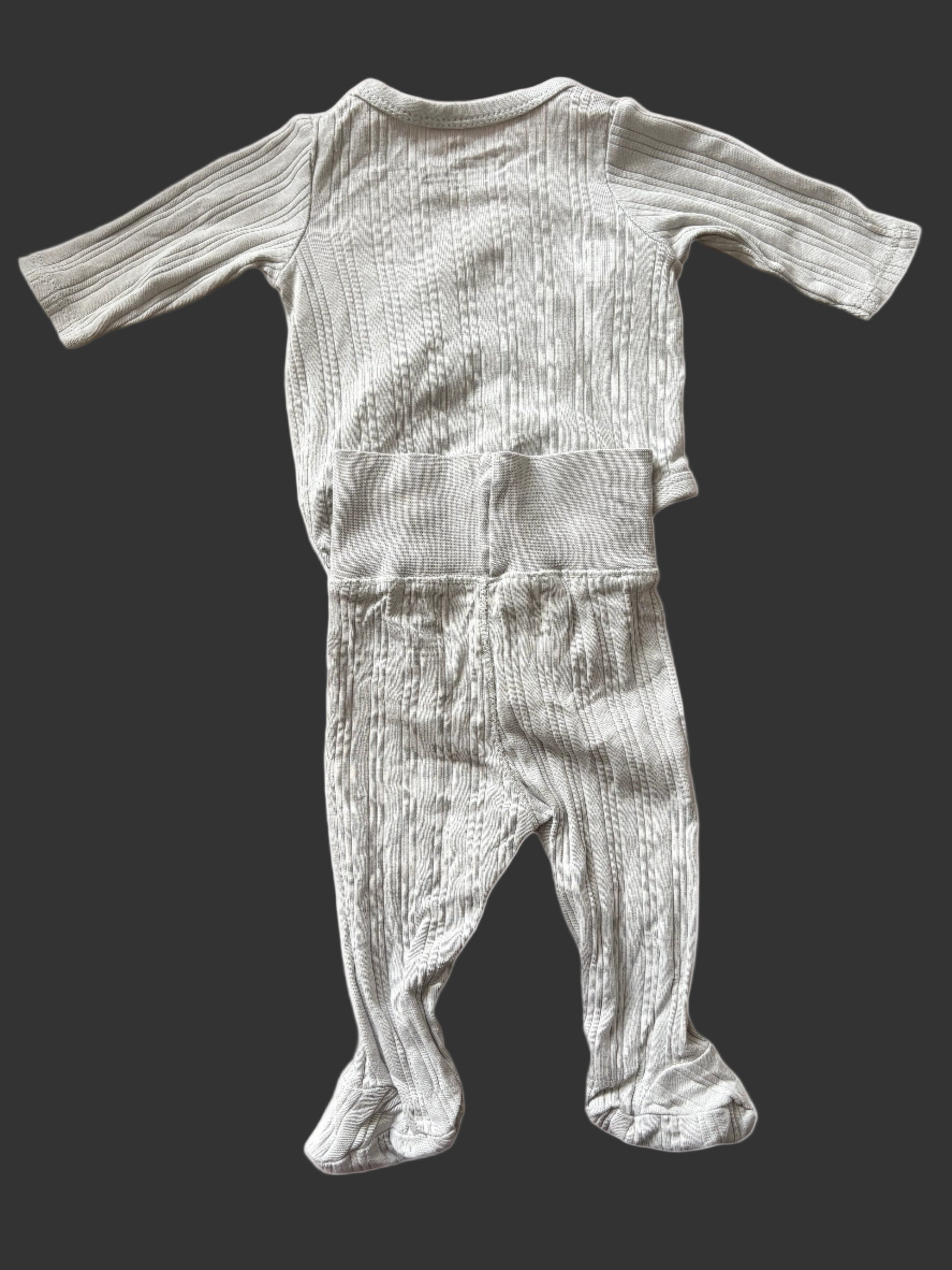 striped baby onesie back