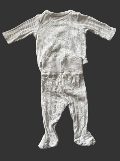 striped baby onesie back