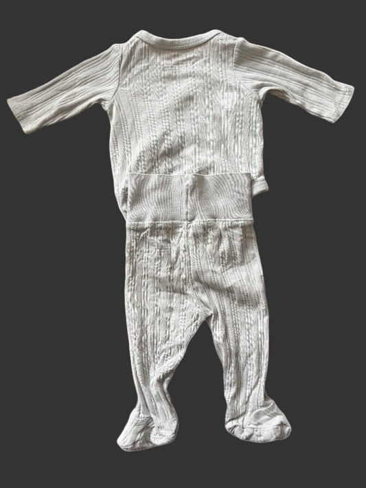 striped baby onesie back